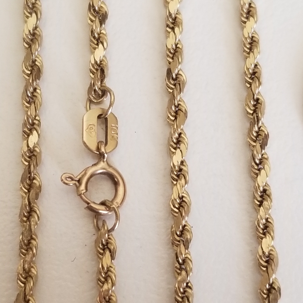 10K Gold Rope Chain - Picture 2 of 9